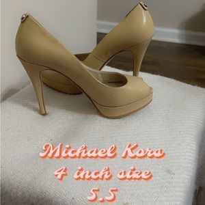 Tan Open Toe Micheal Kors Heels